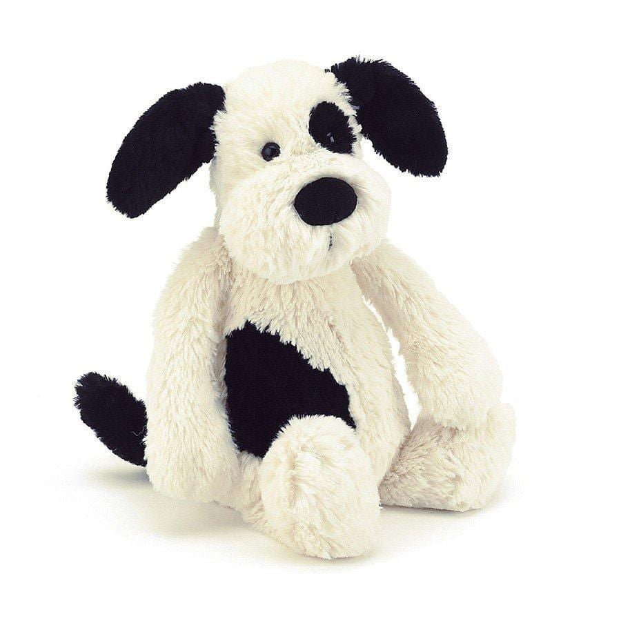 Jellycat Bashful Cream And Black Puppy
