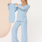 3-Piece Isabelle Maternity Sleepwear PJ set - Blue