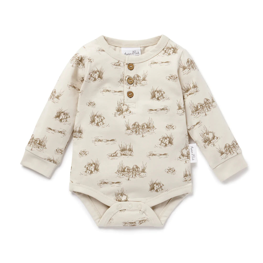 Beaver Henley Onesie