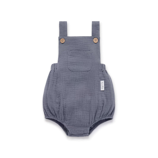 Flint Blue Muslin Playsuit