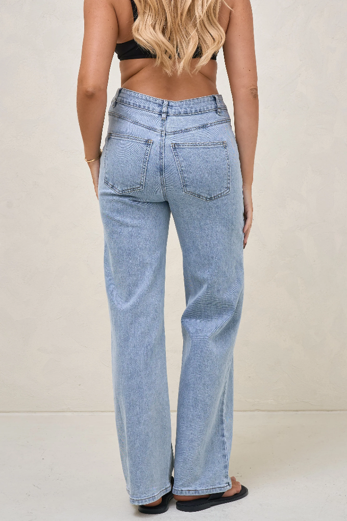 All Hours Wide Leg Jean Pacific Blue
