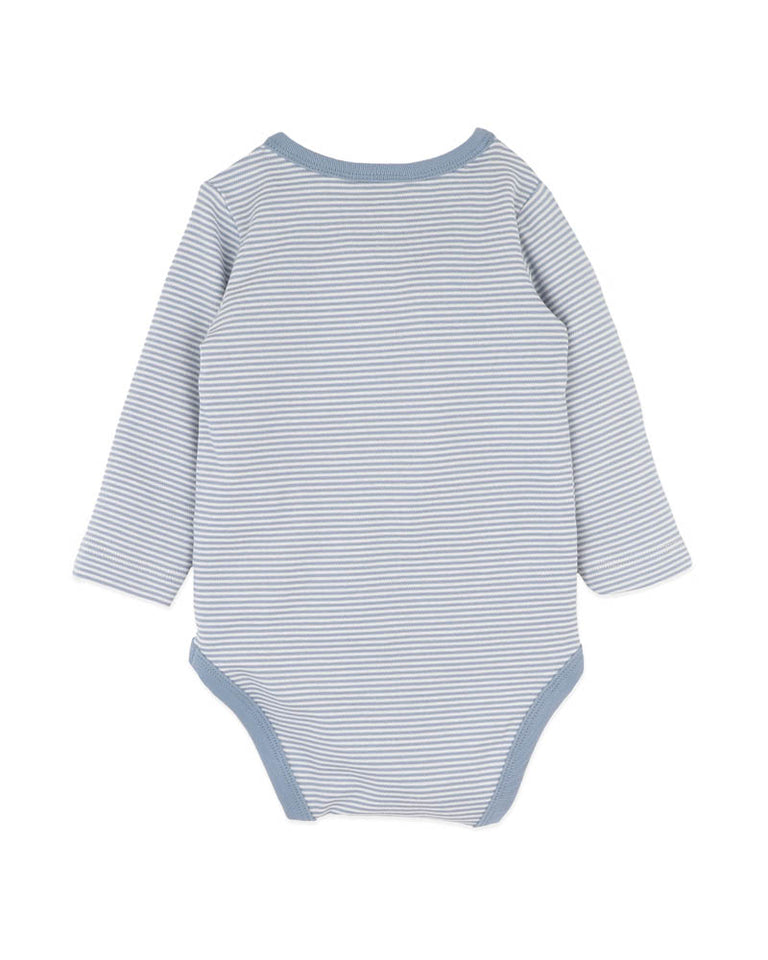 Alvin Organic Stripe Long Sleeve Bodysuit