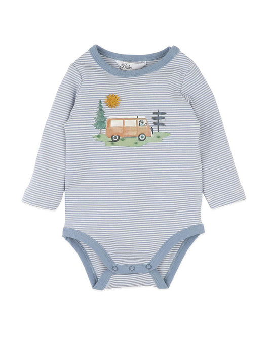 Alvin Organic Stripe Long Sleeve Bodysuit