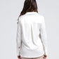 Amelia White Maternity Acetate Shirt