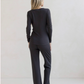 Amira 2-piece Maternity Sleepwear/Loungewear Set in Black