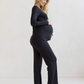 Amira 2-piece Maternity Sleepwear/Loungewear Set in Black