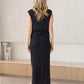 Anna Elegant Maternity Sleeveless Top in Black