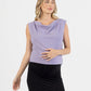 Anna Elegant Maternity Sleeveless Top in Purple