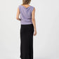 Anna Elegant Maternity Sleeveless Top in Purple