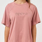 Apero Moma Embroidered Oversized tee -  Rose