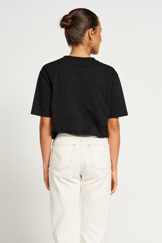 Apéro Origin Embroidered Tee - Black / Beige