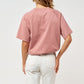 Apero Moma Embroidered Oversized tee -  Rose