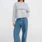 Apero Splice Oversized Panel Jumper - Grey Marle / Black
