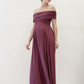 Ariana Maxi Maternity Moon Dress in Red WIne