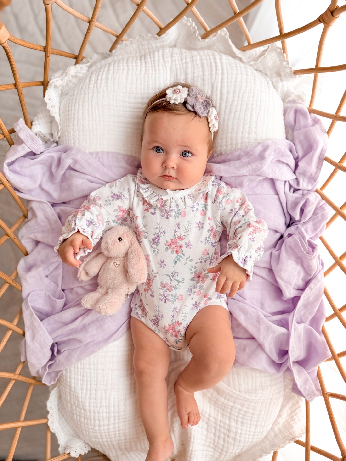 Pastel Bloom Ruffle Onesie