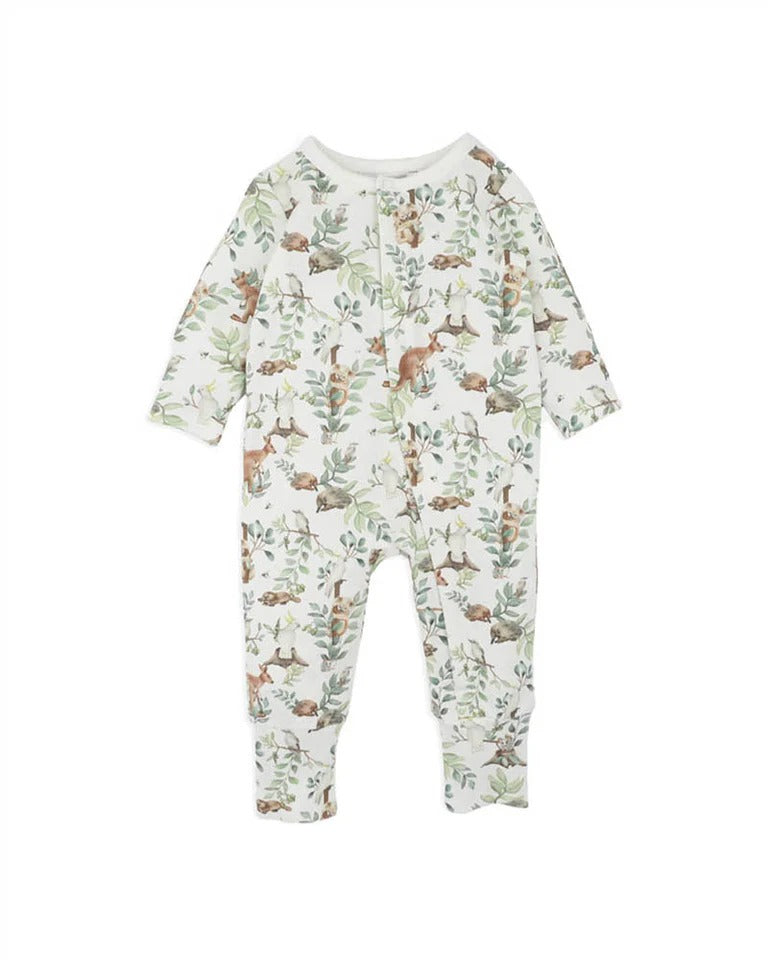 Charlie Organic Long Sleeve Zipsuit Premature