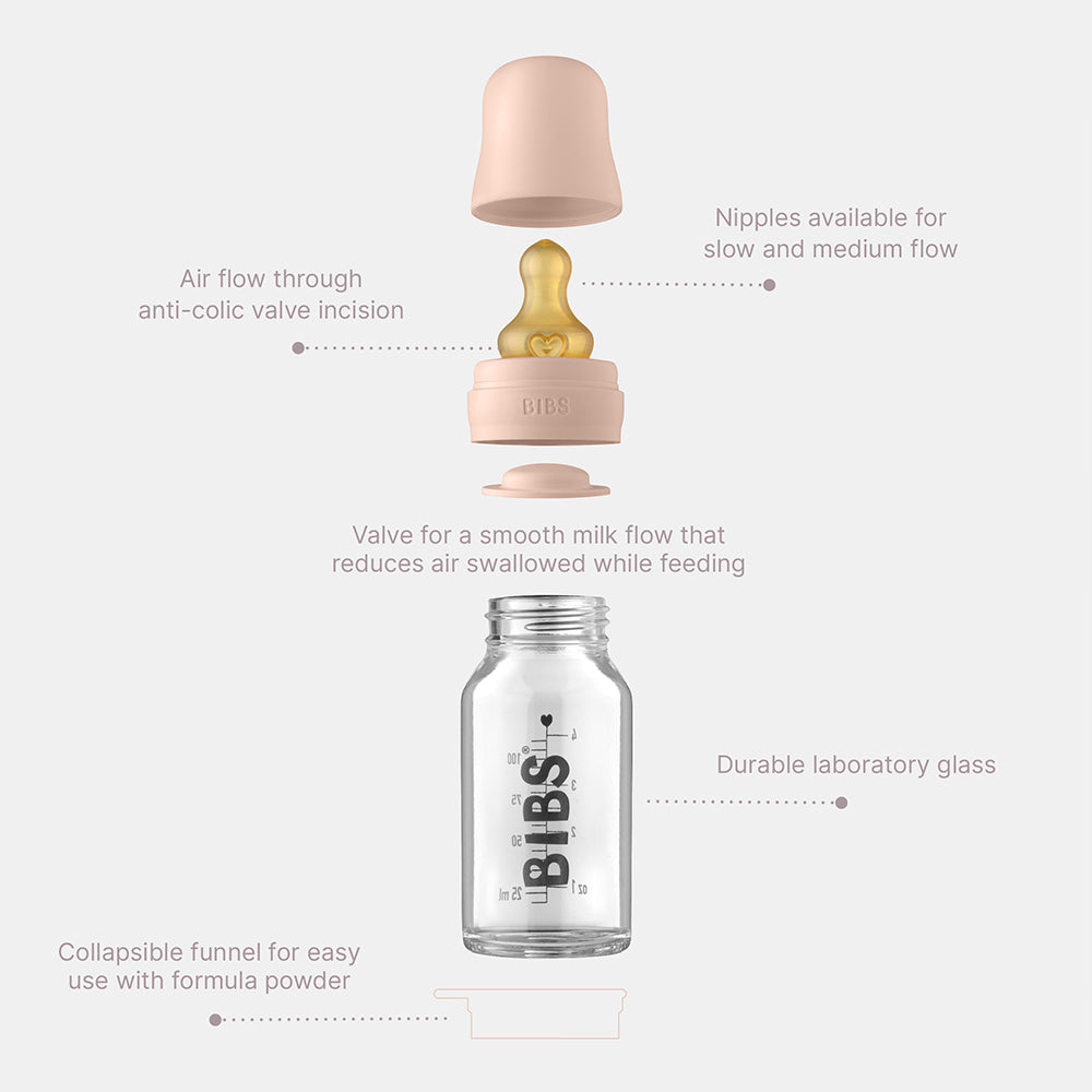 BIBS Baby Glass Bottle 225ml