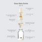 BIBS Glass Baby Bottle Complete Set 120ml Latex Teat