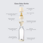 BIBS Glass Baby Bottle Complete Set 240ml Latex Teat