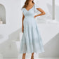 Lila Baby Shower Maternity Sundress Ice Blue