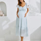 Lila Baby Shower Maternity Sundress Ice Blue