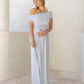 Ariana Maxi Maternity Moon Dress in Baby Blue