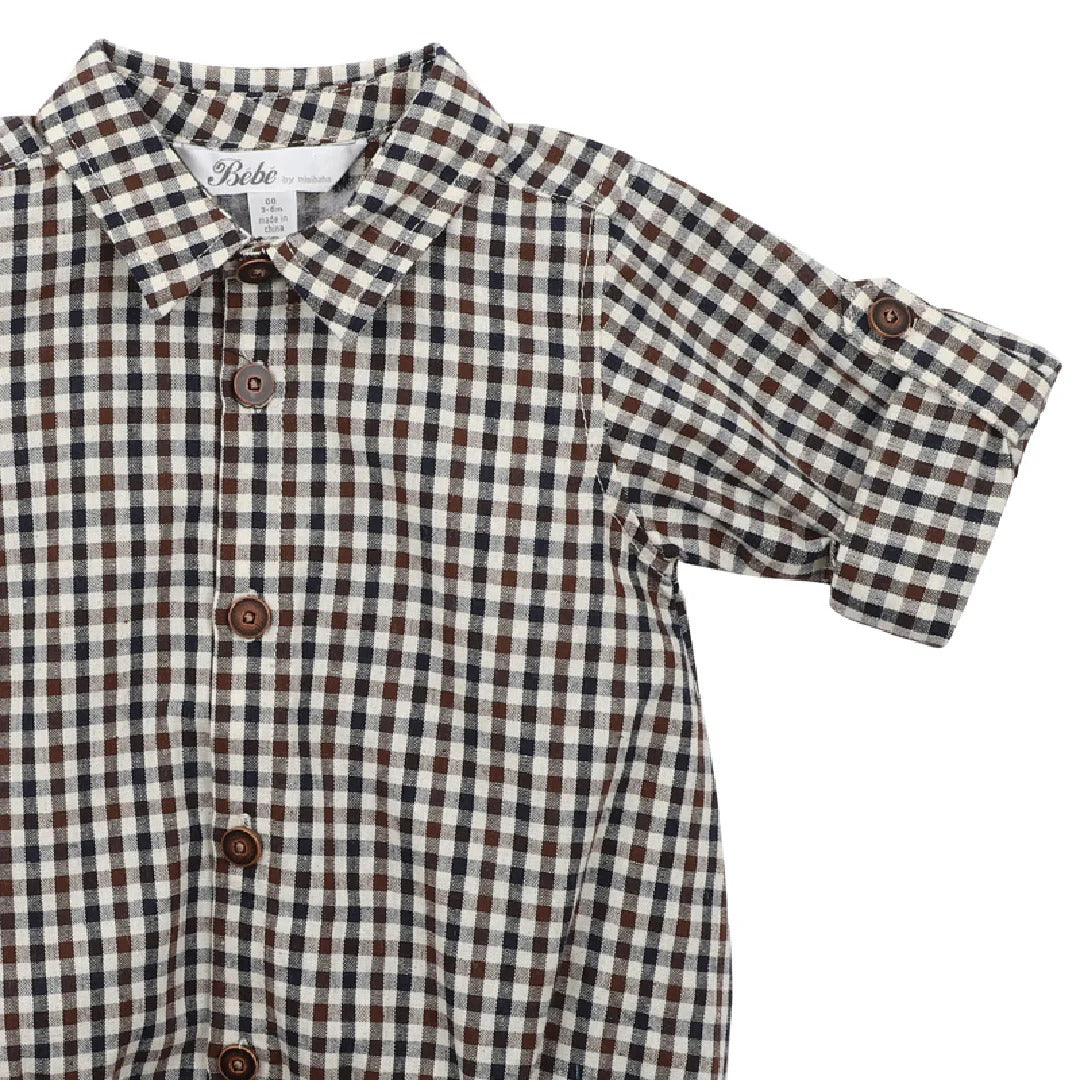 Myles Check Shirt Bodysuit