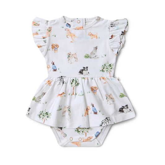 Dog Park Short Sleeve Organic Dress