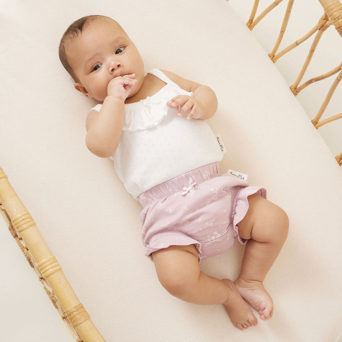 White Pointelle Singlet Onesie