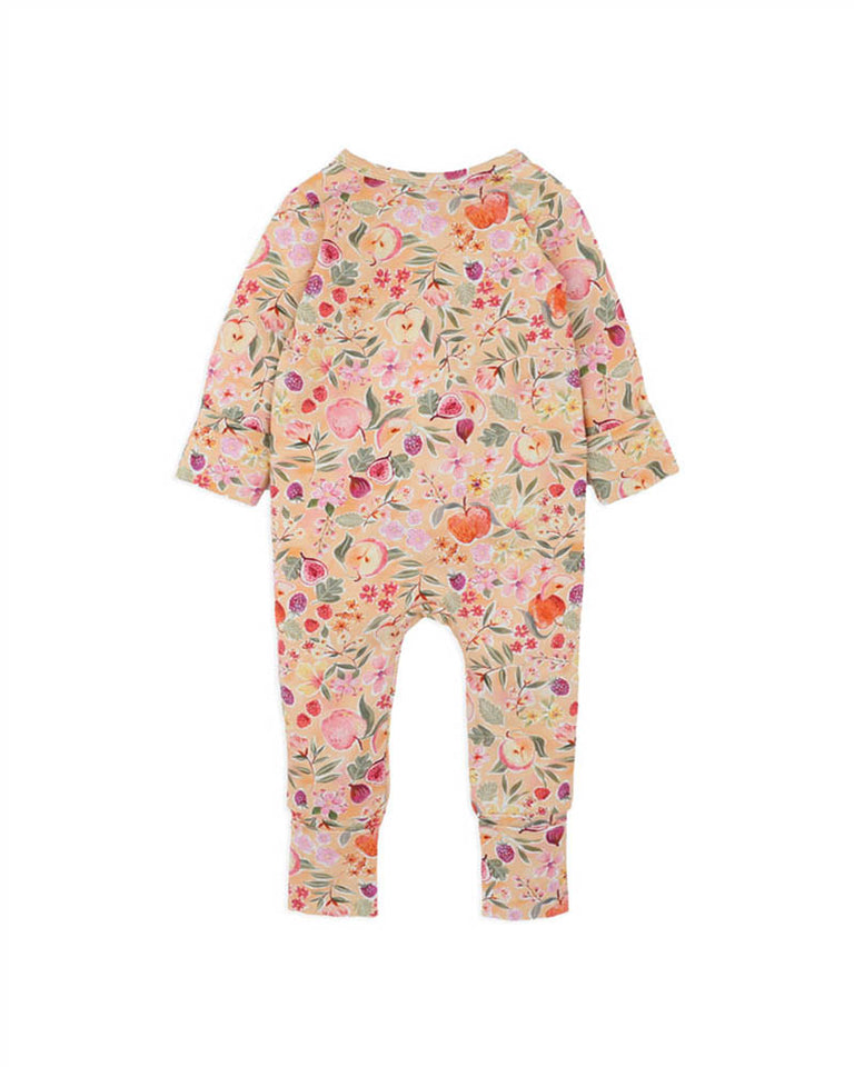 Orchard Bloom Organic Long Sleeve Zipsuit