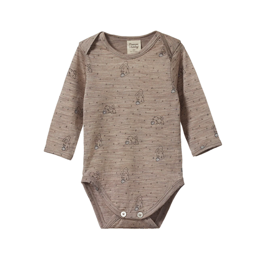 Merino Long Sleeve Bodysuit Bramble Burrow