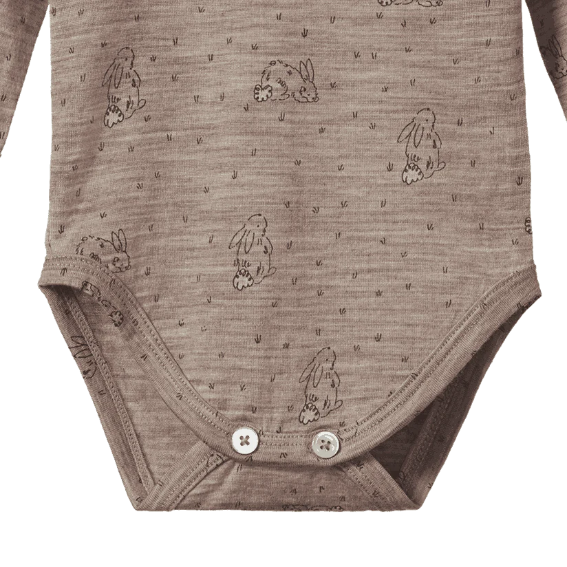 Merino Long Sleeve Bodysuit Bramble Burrow