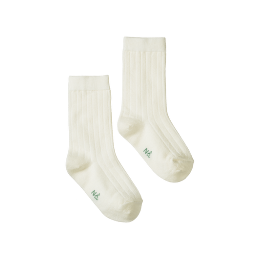 Organic Wool Rib Socks Nature Baby