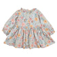Olive Print Overlay Dress
