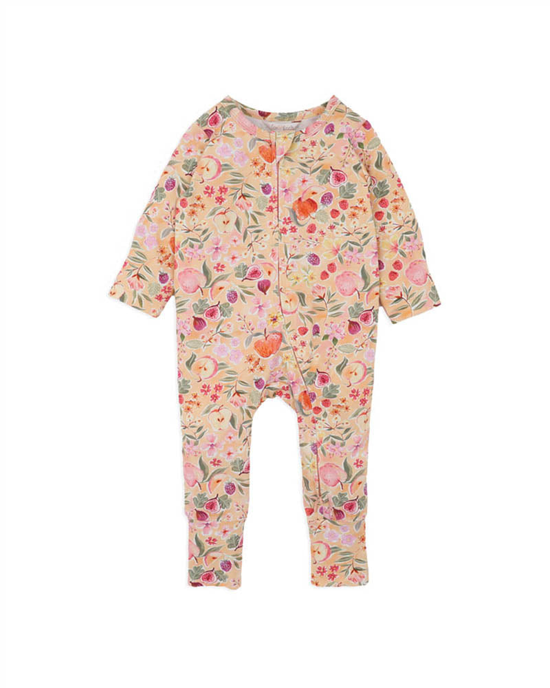 Orchard Bloom Organic Long Sleeve Zipsuit