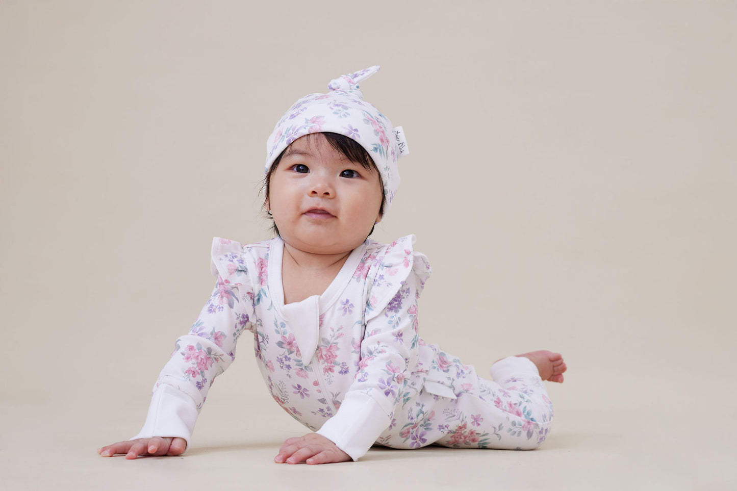 Pastel Bloom Knot Hat