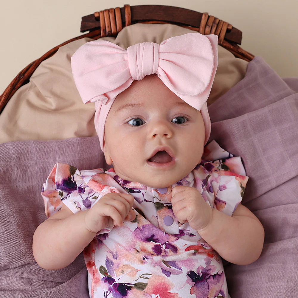 Baby Pink Organic Oversized Bow