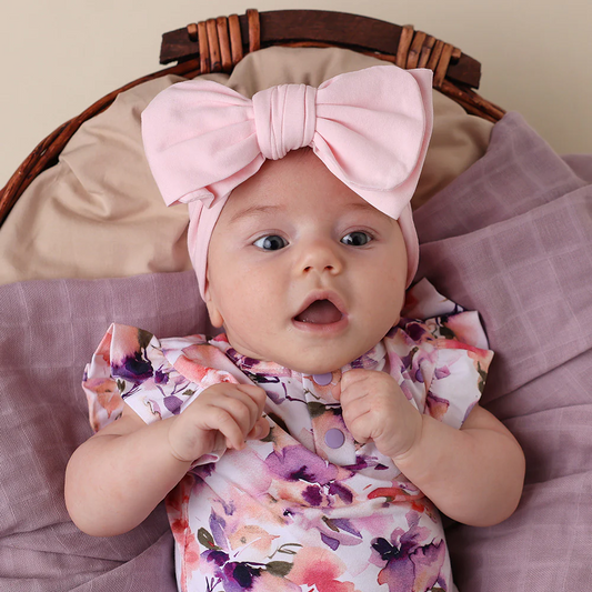 Baby Pink Organic Oversized Bow