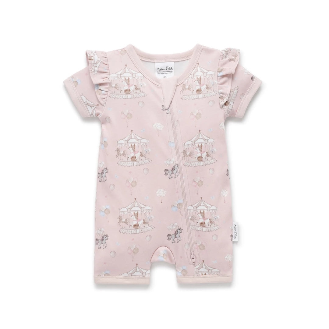 Carousel Ponies Zip Romper