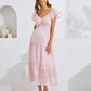 Lila Baby Shower Maternity Dress Candy Pink