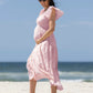 Lila Baby Shower Maternity Dress Candy Pink