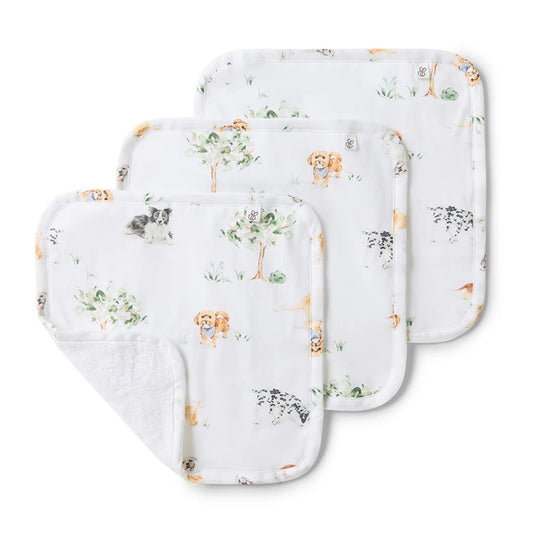 Dog Park Organic Wash Cloths 3 Pack