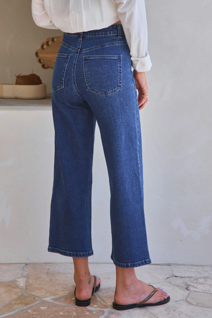 By The Way Crop Jean Indigo
