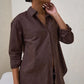 Timeless Relaxed Linen Shirt - Chocolate