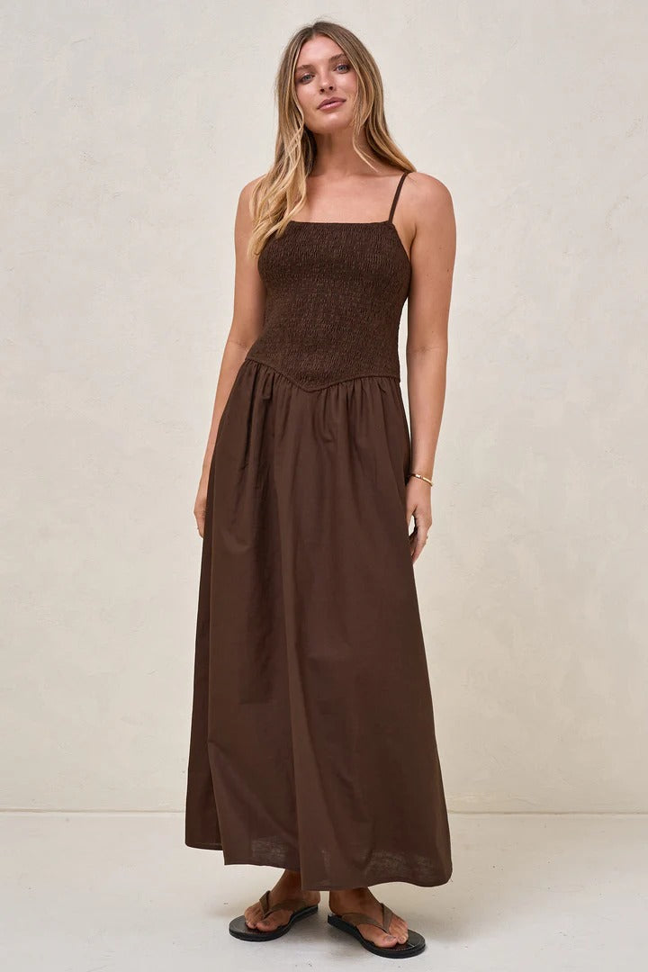 Mystery Solved Dress Chocolate