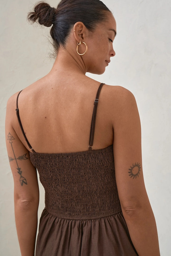 Mystery Solved Dress Chocolate