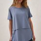 Me And You Nursing Tee Blue Suede