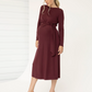 Nina Maternity Side Tie Dress – Berry Red