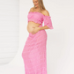 Marisol 2 piece Maternity Photoshoot Dress in Candy Pink