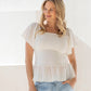 Bridgette Maternity Summer Peplum in White